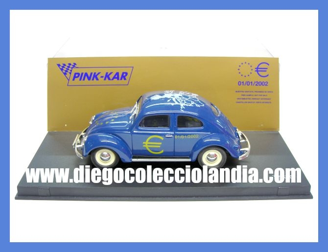 VW BEETLE EURO DE PINK KAR REF/ CV2002 . www.diegocolecciolandia.com . TIENDA SLOT MADRID ESPAÑA