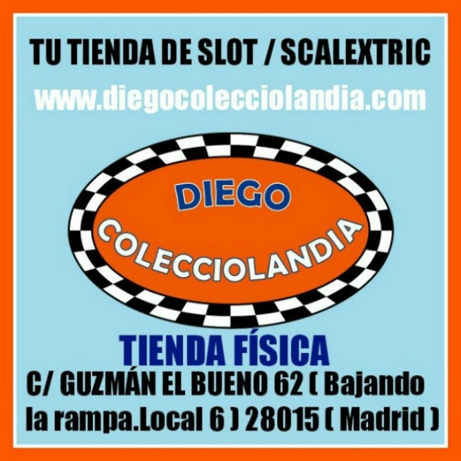 Tienda Scalextric en España,Madrid. www.diegocolecciolandia.com .Coches,Accesorios Scalextric Madrid