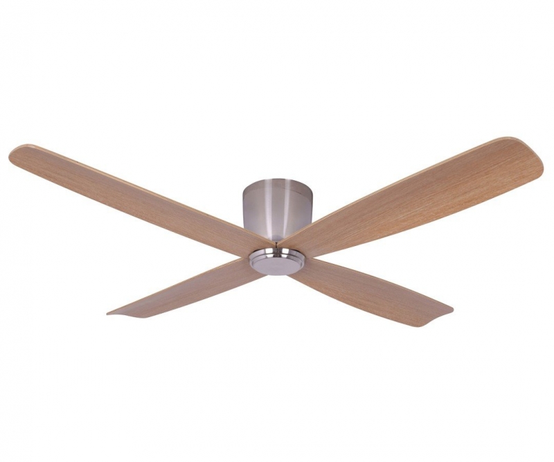 CASA BRUNO Fraser Hugger DC-ventilador de techo Ø 132 cm, cromo cepillado, para techos bajos