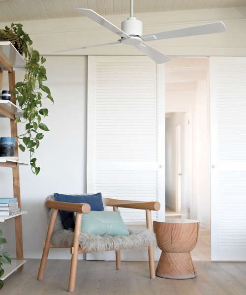 CASA BRUNO ambiente con ventilador de techo Fraser blanco