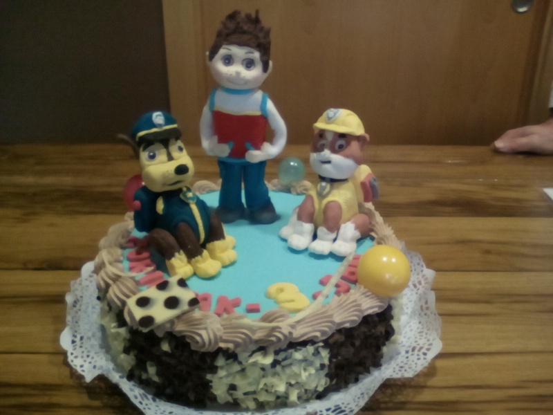 La Patrulla Canina, tarta de chocolate