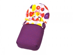 Saco para silla de paseo de bebe bloom daisy, mariposas multicolores, con violeta sal de coco