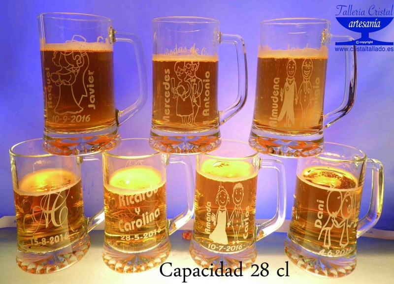 jarras de cerveza para detalles de bodas