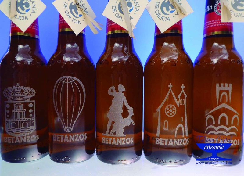 botellas de cervezas grabadas