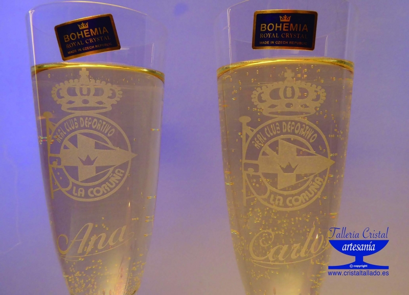 copas de cristal deportivo de la coruña