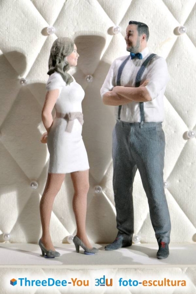 Figuras personalizadas para tarta de boda - ThreeDee-You Foto-Escultura 3d-u