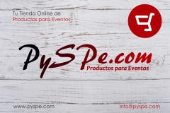Pyspecom, tu tienda online de productos para eventos