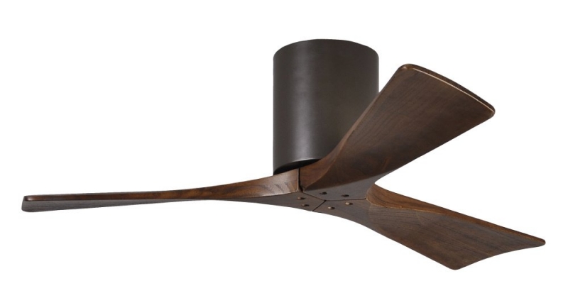 CASA BRUNO Irene Hugger DC-ventilador de techo Ø 107 cm, bronce oscuro, 3 aspas de madera