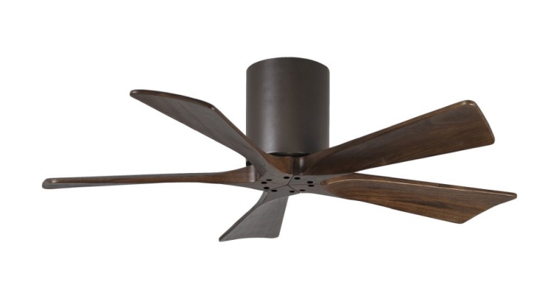 CASA BRUNO Irene Hugger DC-ventilador de techo Ø 107 cm, bronce oscuro, 5 aspas de madera