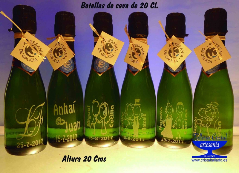 grabar botellas de champan.