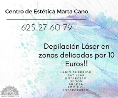 Depilacion laser por 10 euros las zonas delicadas como axilas, labio superior, dedos, areola