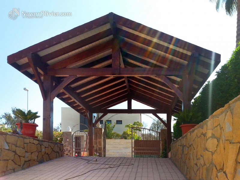 Pérgola a 2 aguas para paking