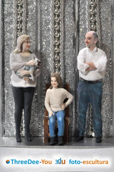 Regalos de Navidad para la familia - Esculturas personalizadas - ThreeDee-You Foto-Escultura 3d-u