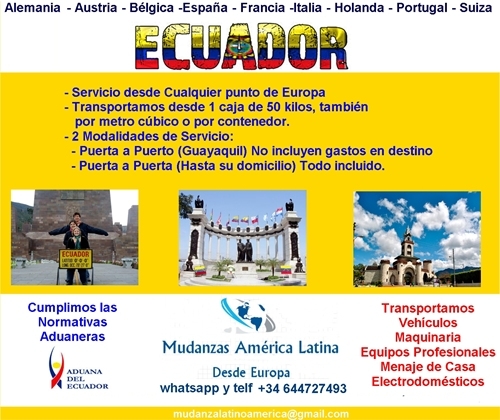 Mudanzas hacia Ecuador