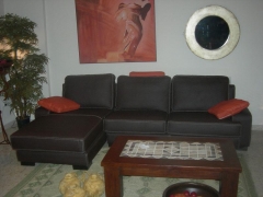 Sofa piel chocolate publicado en la seccion outlet de mueblesdevalenciacom