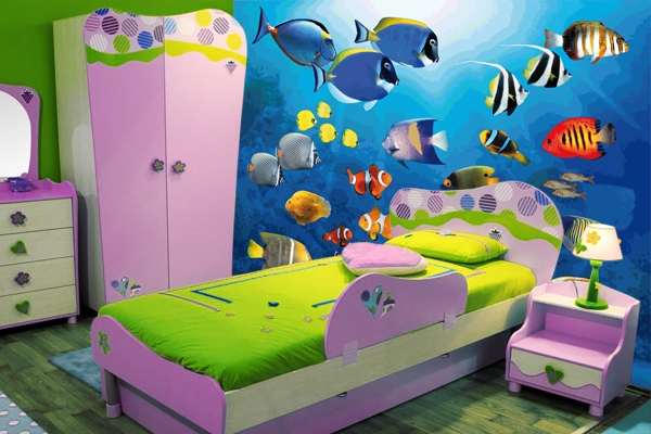 Fantásticos murales para dormitorio infantil