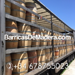 Used wine barrels