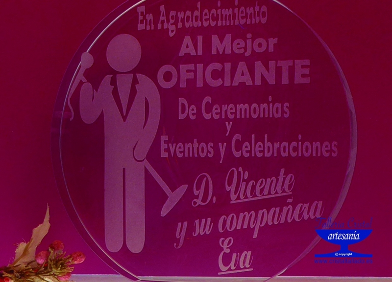 cristal placa eventos