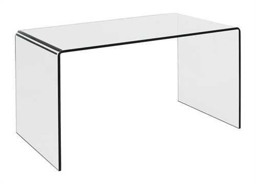 Mesa FIONA, diseño, 120x70 cm, cristal curvado.