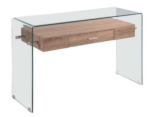 Consola MARILUZ-120, madera, cristal, 120x40 cms