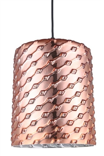 Lámpara de techo SEDA-CO, cristal, cobre.
