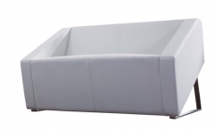 Sofa olivo-2sbl, 2 plazas, similpiel blanca