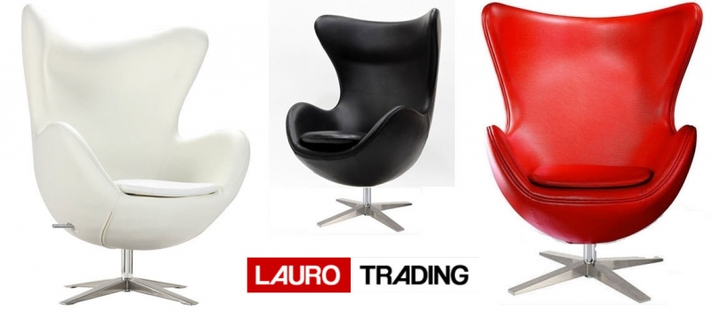 Sillón CHAIR EG-219, diseño, cromado, similpiel blanco roto.