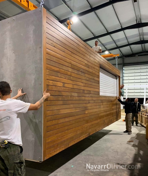 Módulos de madera para instalaciones urbanas