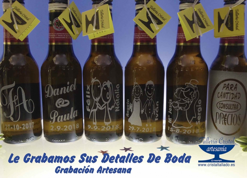 etiquetas de bodas para botellas de cerveza