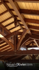 Vista interior de cubierta de madera para chiringuito el torero