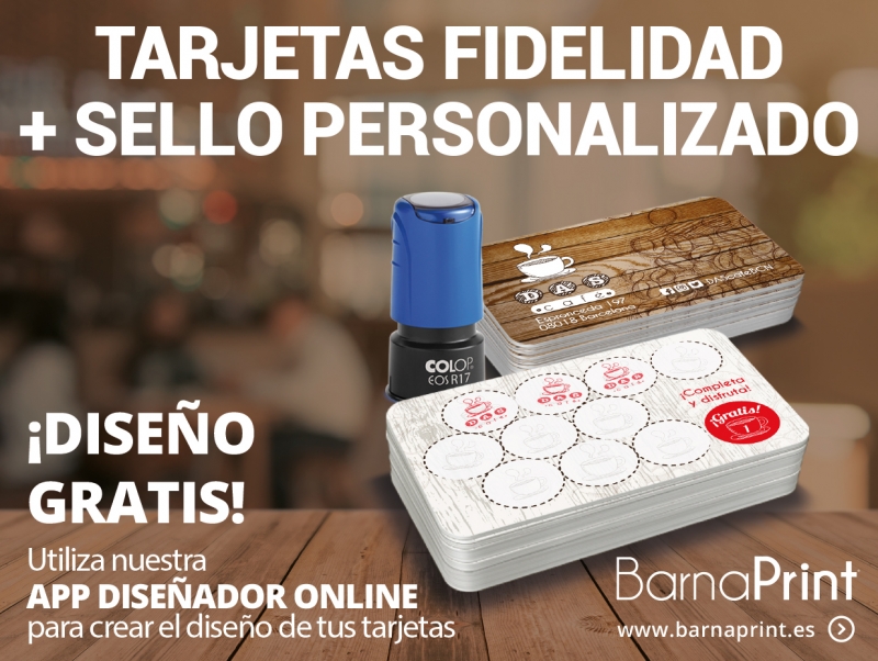 Tarjetas de fidelidad con sello personalizado