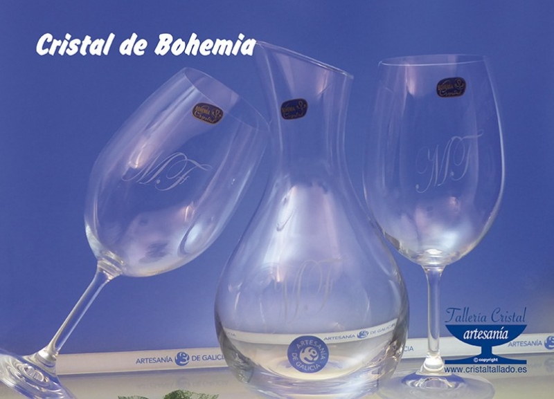 cristal de bohemia grabado