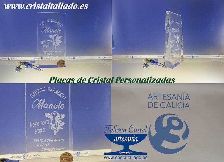 placas de cristal personalizadas