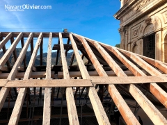 Desmontaja de cubierta historica para su recuperacion catedral de jaen