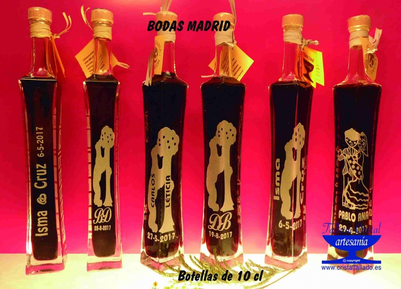 botellas grabadas bodas madrid