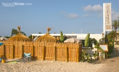 Muro desmontable tipo empalizada para playa privada en golfe juan, francia