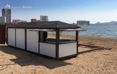 Chiringuito de madera de 20 m² para playa en cartagena