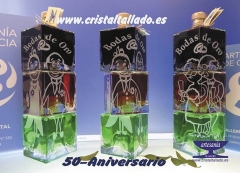 Botellas grabadas bodas cristal