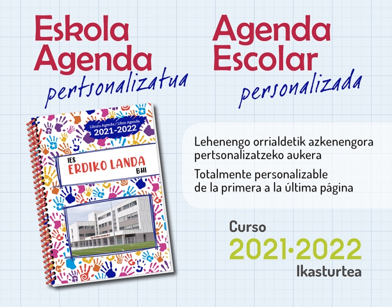 Agendas escolares personalizadas