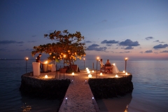 Romanticismo en luna de miel en maldivas