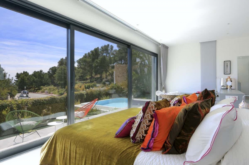 Dormitorio - Villa en Cap Martinet, Jesús, Ibiza - Engel & Völkers Ibiza - Inmobiliaria en Ibiza