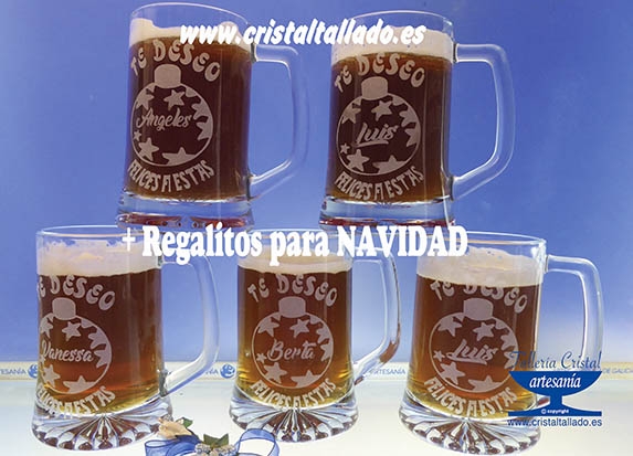 jarras de cerveza personalizadas grabadas