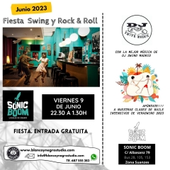 Sonic swing fiesta swing y rock & roll entrada gratuita organizado por blanco y negro studio