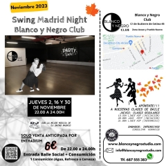 Swing madrid night jueves baile social swing, rock & roll y blues en blanco y negro club
