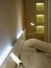 Decoracion de piso iluminacion en el dormitorio