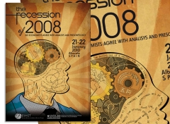 Cartel anunciador jornadas eshet the recession of 2008 uclm