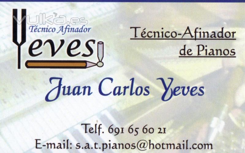 Afinador de pianos YEVES, Datos de contacto