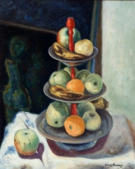 Bodegon, el frutero oleo sobre lienzo 65x50 cm ano 1990