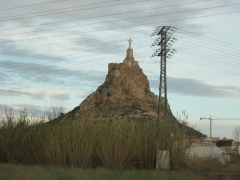 Torre de alta tension en las cercanias del cristo de monteagudo