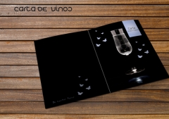 Carta de vinos y cavas. Diseño de menus, diseño de cartas restaurante